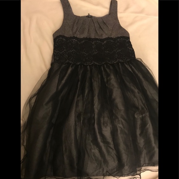 Iris & Ivy Children's Floral Grey Dress - Picture 1 of 3